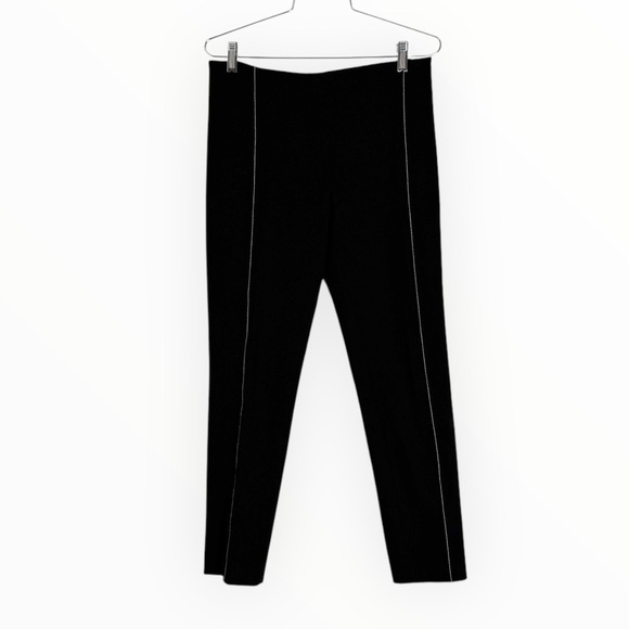 Joseph Gabardine Lenny Stretch pants leggings black with white stitching - Picture 2 of 6